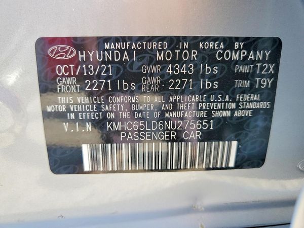 2022 HYUNDAI IONIQ SE