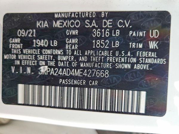 2021 KIA RIO LX, S