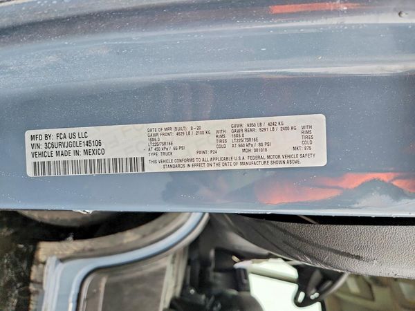 2020 RAM PROMASTER 3500 VF