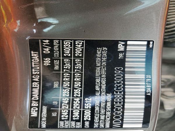 2014 MERCEDES-BENZ GLK GLK250 BLUETEC 4-MATIC
