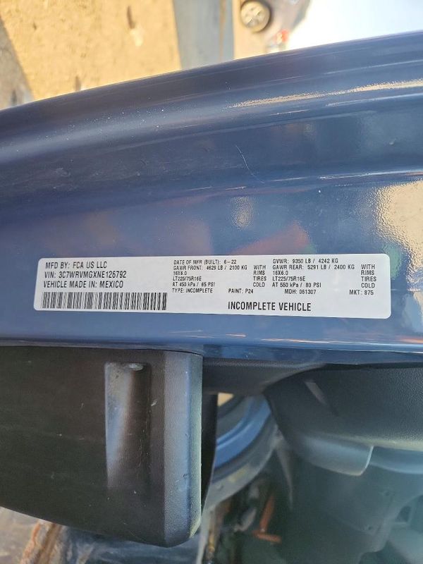 2022 RAM PROMASTER 3500
