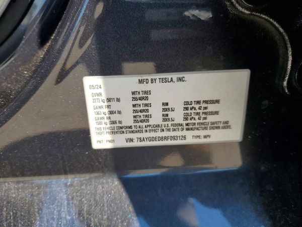 2024 TESLA MODEL Y