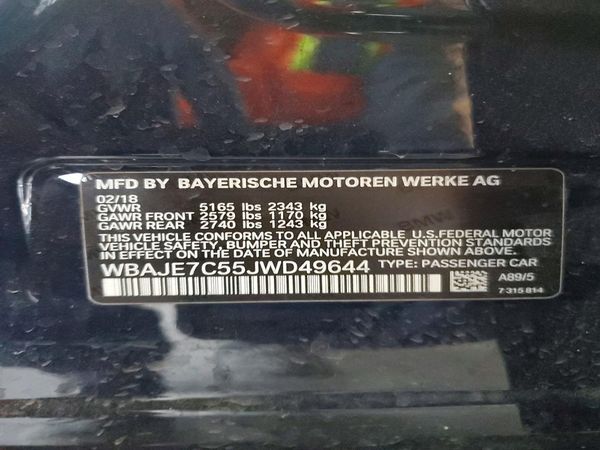 2018 BMW 540 xDrive