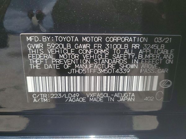 2021 LEXUS LS 500
