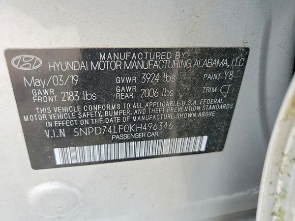 2019 HYUNDAI ELANTRA