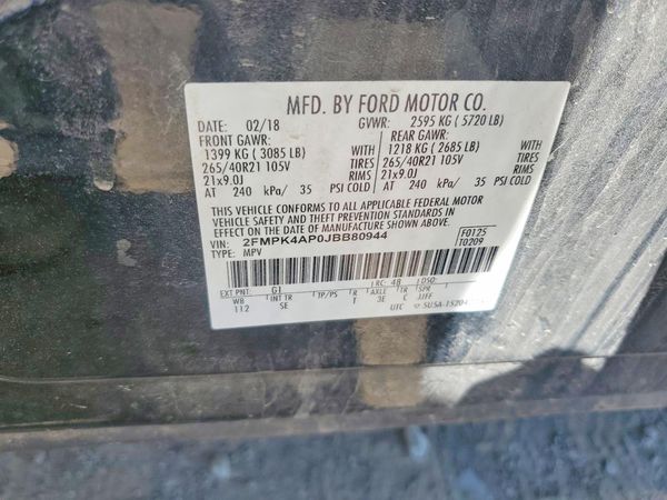 2018 FORD EDGE Sport