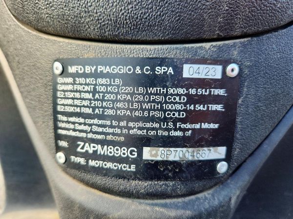 2023 PIAGGIO LIBERTY