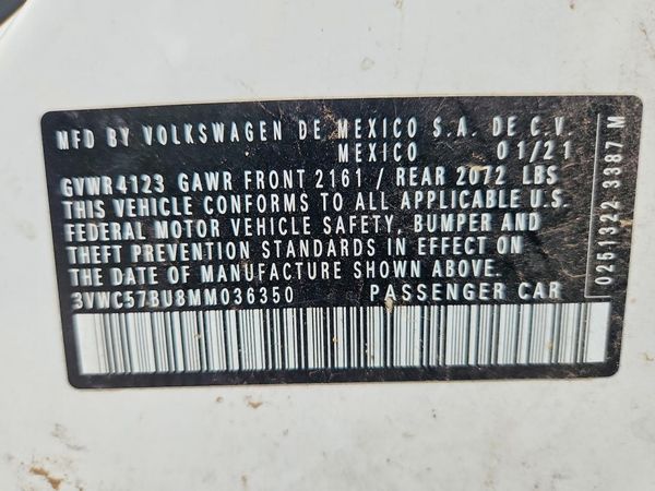 2021 VOLKSWAGEN JETTA S / SE / R-Line