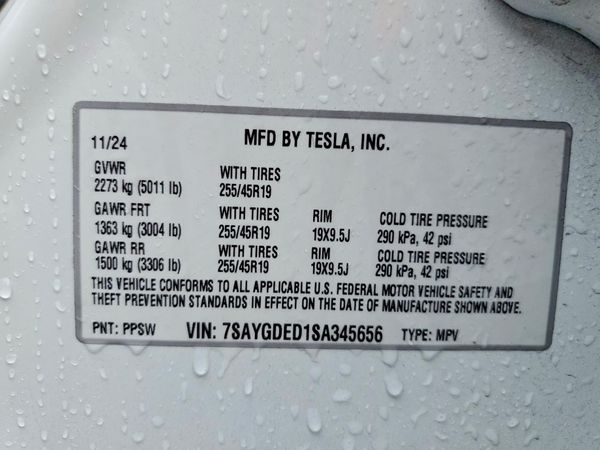 2025 TESLA MODEL Y