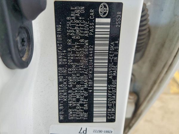 2014 TOYOTA CAMRY