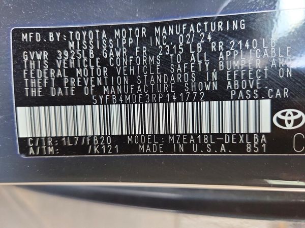 2024 TOYOTA COROLLA