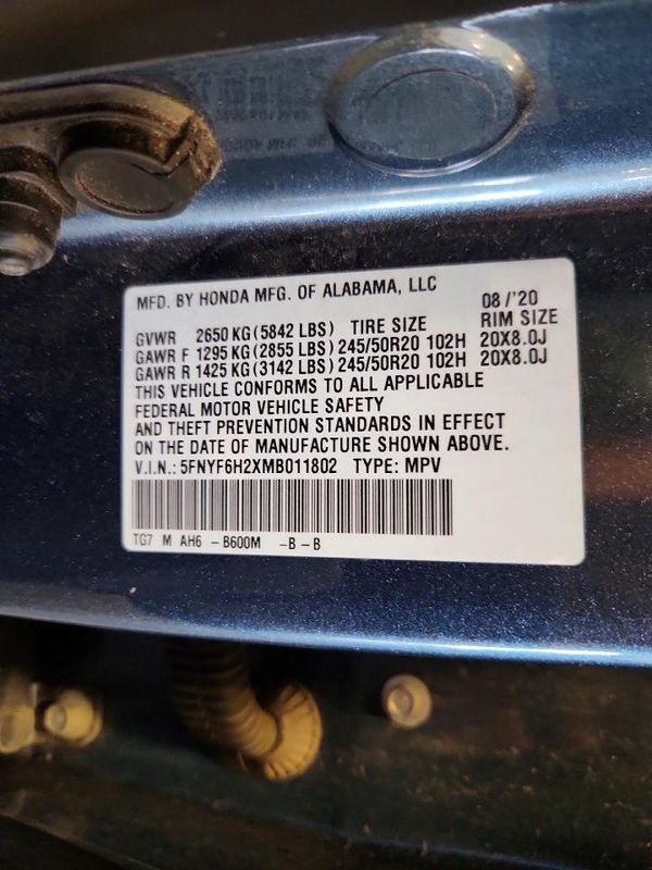 2021 HONDA PILOT SE