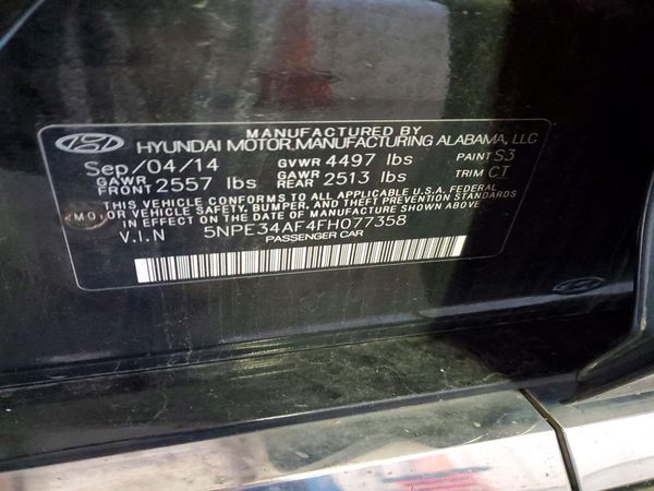 2015 HYUNDAI SONATA