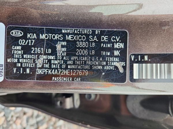 2017 KIA FORTE LX Base