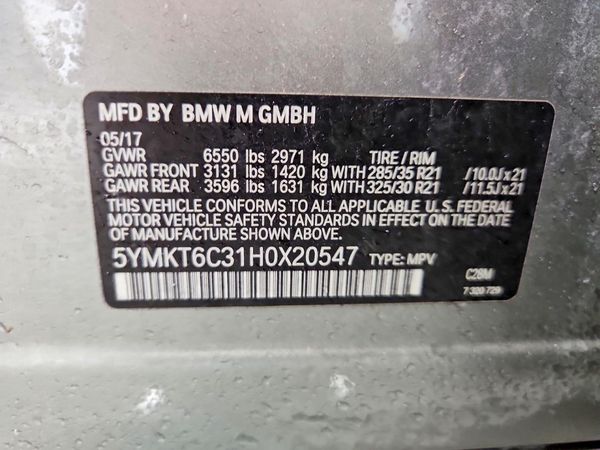 2017 BMW X5 X5 M