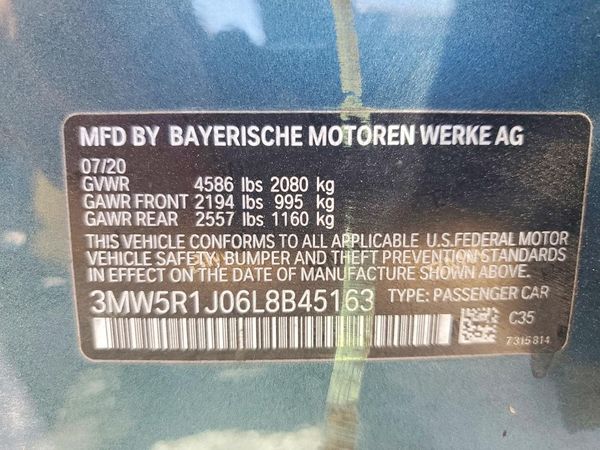2020 BMW 330I NA