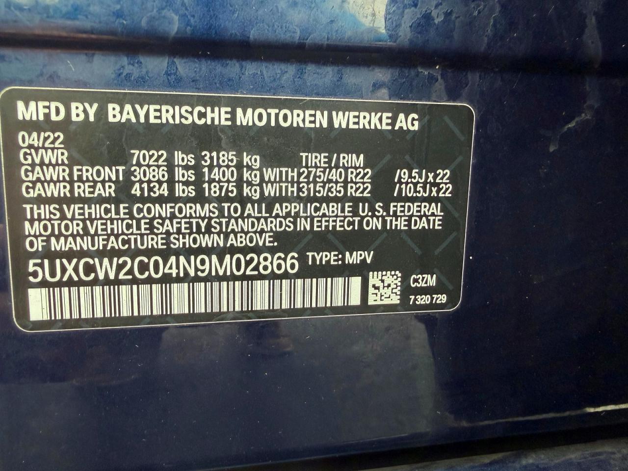 2022 BMW X7 xDrive40i