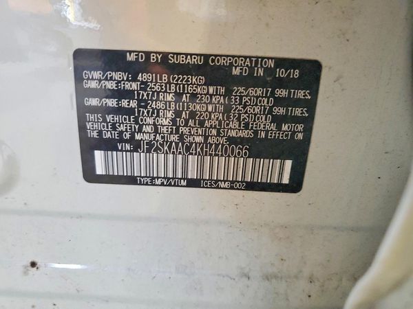 2019 SUBARU FORESTER Base+ES