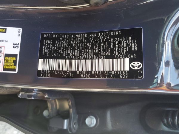2024 TOYOTA COROLLA