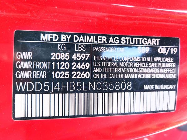 2020 MERCEDES-BENZ CLA CLA250-4M
