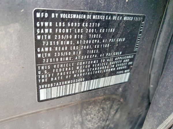 2022 VOLKSWAGEN TIGUAN