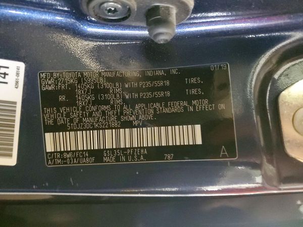 2019 TOYOTA SIENNA
