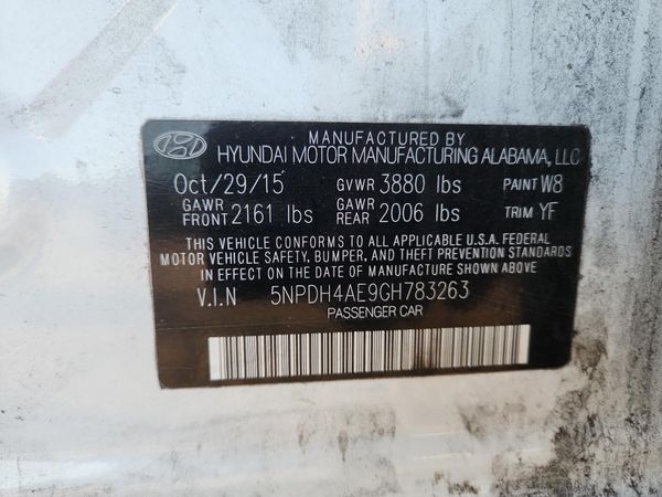 2016 HYUNDAI ELANTRA