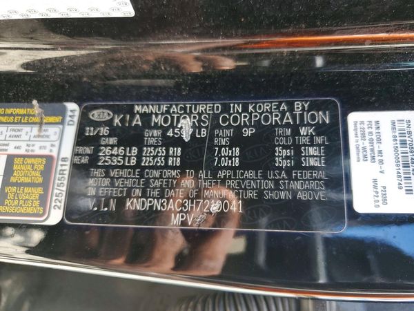 2017 KIA SPORTAGE