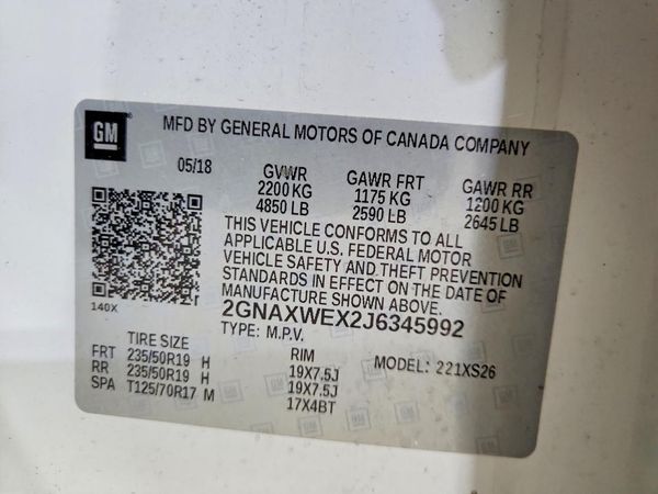 2018 CHEVROLET EQUINOX Premier (2LZ)