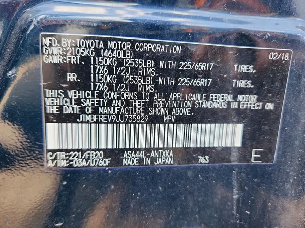 2018 TOYOTA RAV4 LE