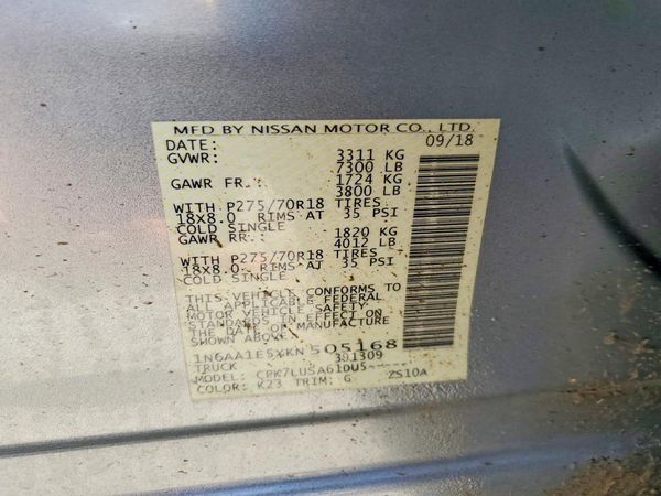 2019 NISSAN TITAN