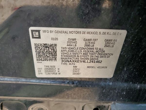 2020 CHEVROLET EQUINOX LT (1LT)
