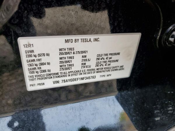 2022 TESLA MODEL Y