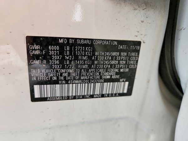2020 SUBARU ASCENT