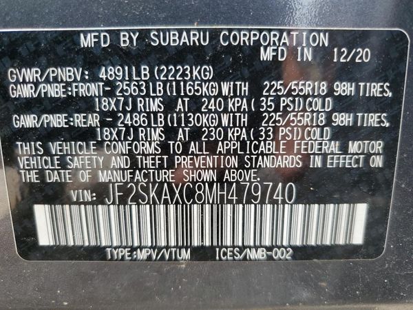 2021 SUBARU FORESTER Touring