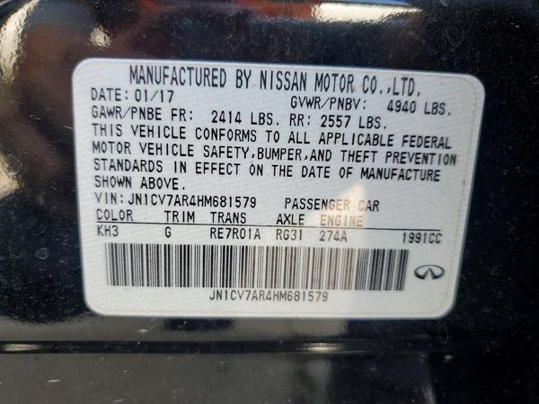 2017 INFINITI Q50