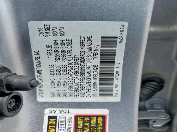 2016 HONDA CRV Touring