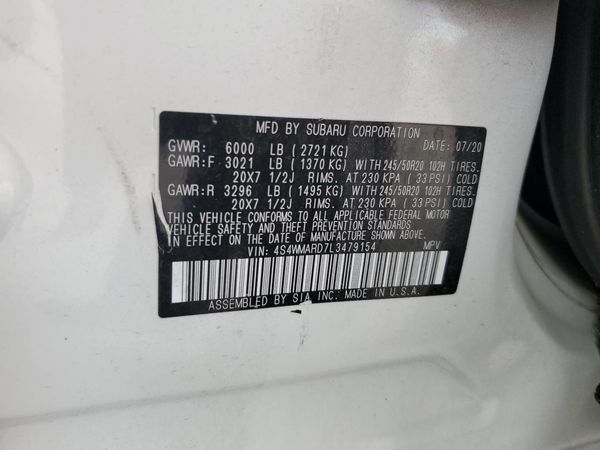 2020 SUBARU ASCENT