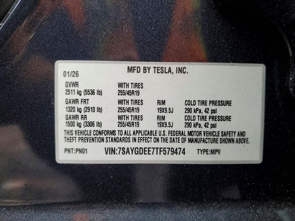 2026 TESLA MODEL Y