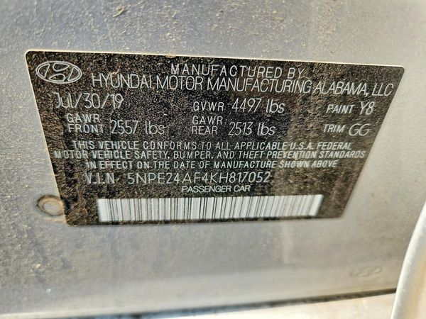 2019 HYUNDAI SONATA