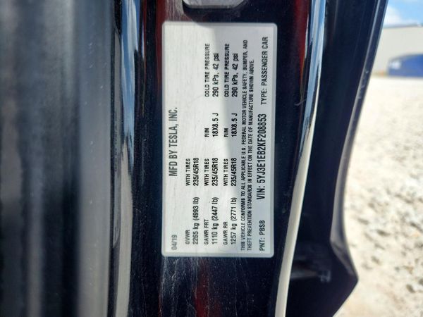 2019 TESLA MODEL 3