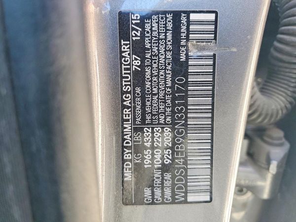 2016 MERCEDES-BENZ CLA CLA250
