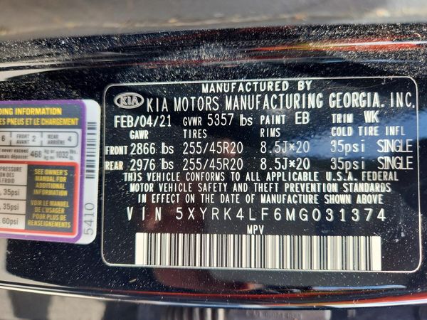 2021 KIA SORENTO