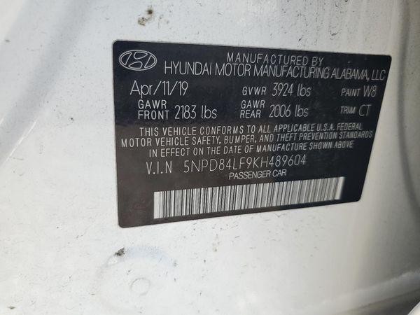 2019 HYUNDAI ELANTRA
