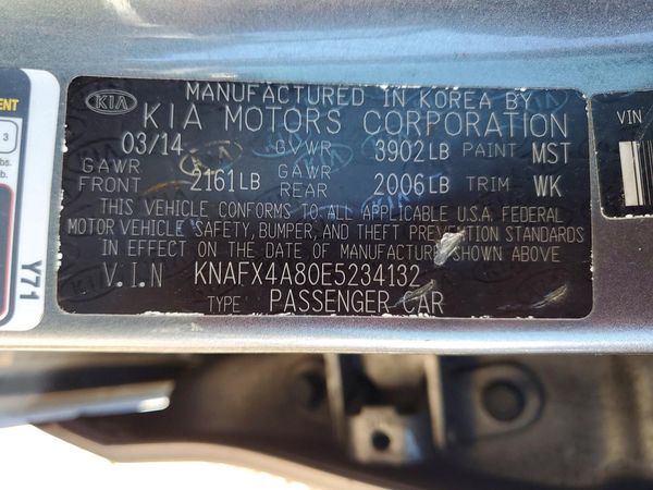 2014 KIA FORTE LX, EX