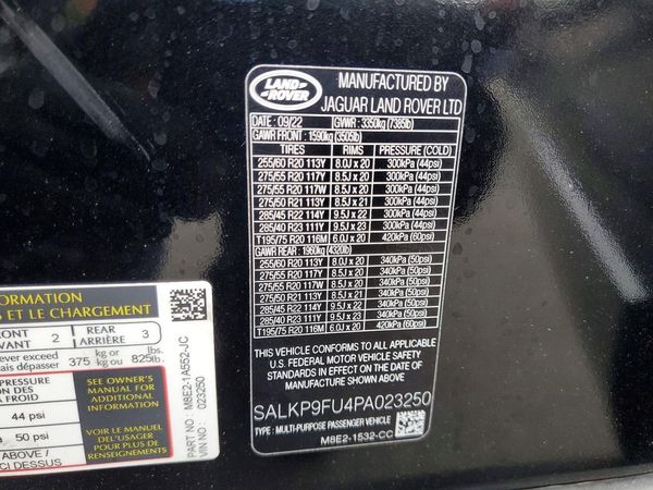2023 LAND ROVER RANGE ROVER SE
