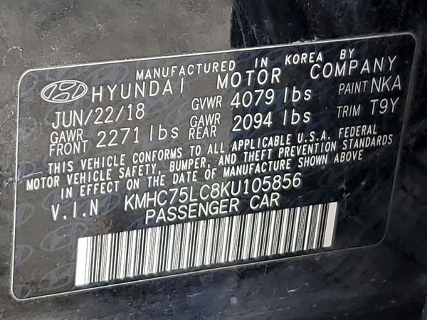 2019 HYUNDAI IONIQ