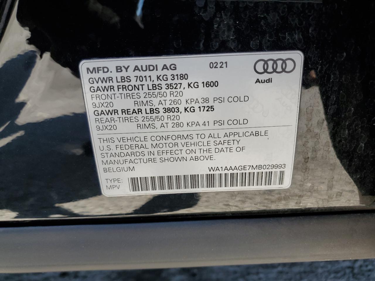 2021 AUDI E-TRON quattro Premium