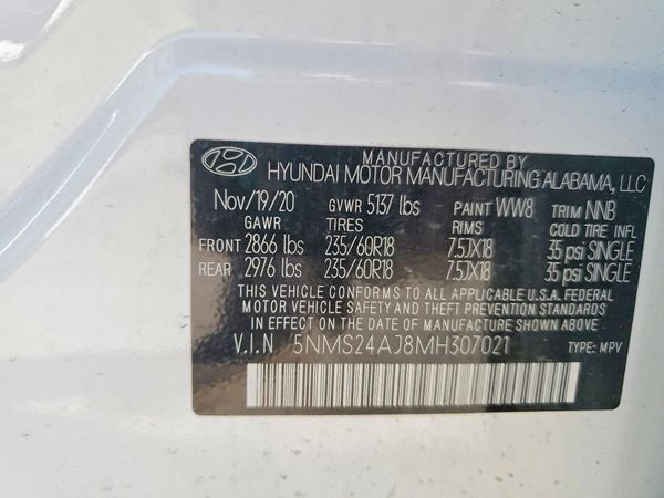 2021 HYUNDAI SANTA FE SEL