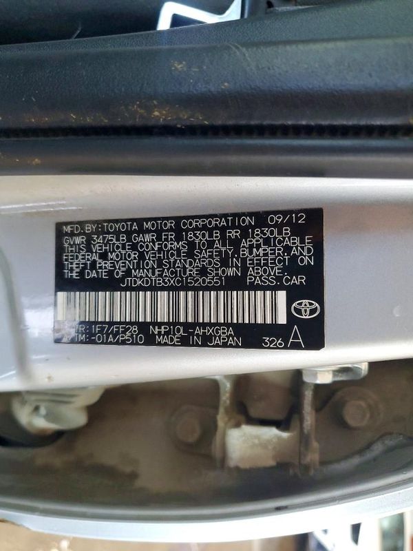 2012 TOYOTA PRIUS